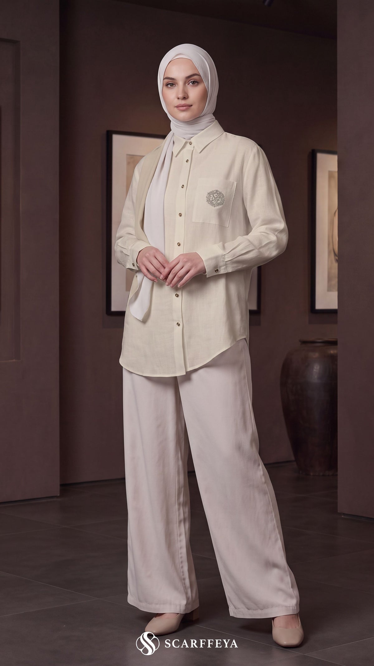 TESSA LINEN SHIRT (IVORY CREAM)