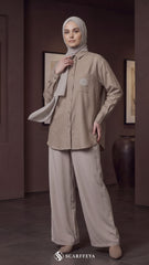 TESSA LINEN SHIRT (TRUFFLE BROWN)
