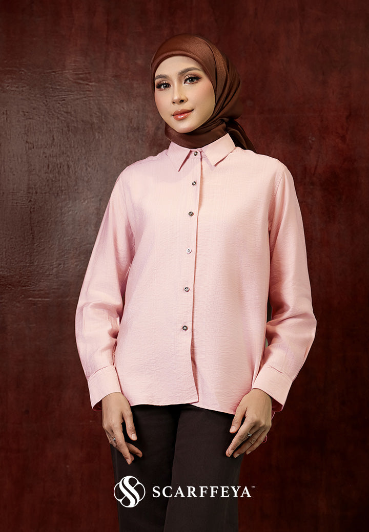 YUNA LINEN BLOUSE (ROSE PINK)