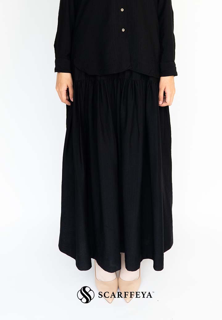 YUNA LINEN SKIRT (MODERN BLACK)