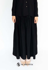 YUNA LINEN SKIRT (MODERN BLACK)