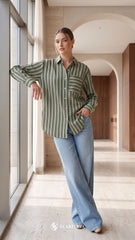 EVYA STRIPE (DEEP OLIVE)