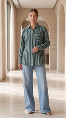 EVYA STRIPE (JADE GREEN)