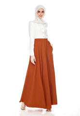 LANA SKIRT (BRICK TANGERINE)