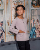ZAYN MALEEQ KURTA KIDS (PEARL SILVER)