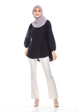 ZENIA EXECUTIVE BLOUSE (MIDNIGHT BLACK)