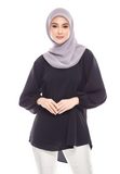 ZENIA EXECUTIVE BLOUSE (MIDNIGHT BLACK)