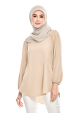 ZENIA EXECUTIVE BLOUSE (NUDE BROWN)