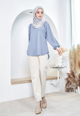 ZENIA EXECUTIVE BLOUSE (STERLING BLUE)