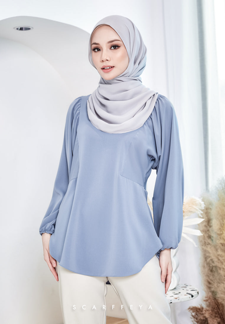 ZENIA EXECUTIVE BLOUSE (STERLING BLUE)