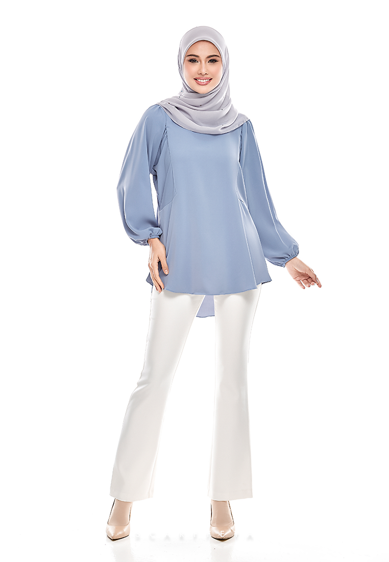 ZENIA EXECUTIVE BLOUSE (STERLING BLUE)