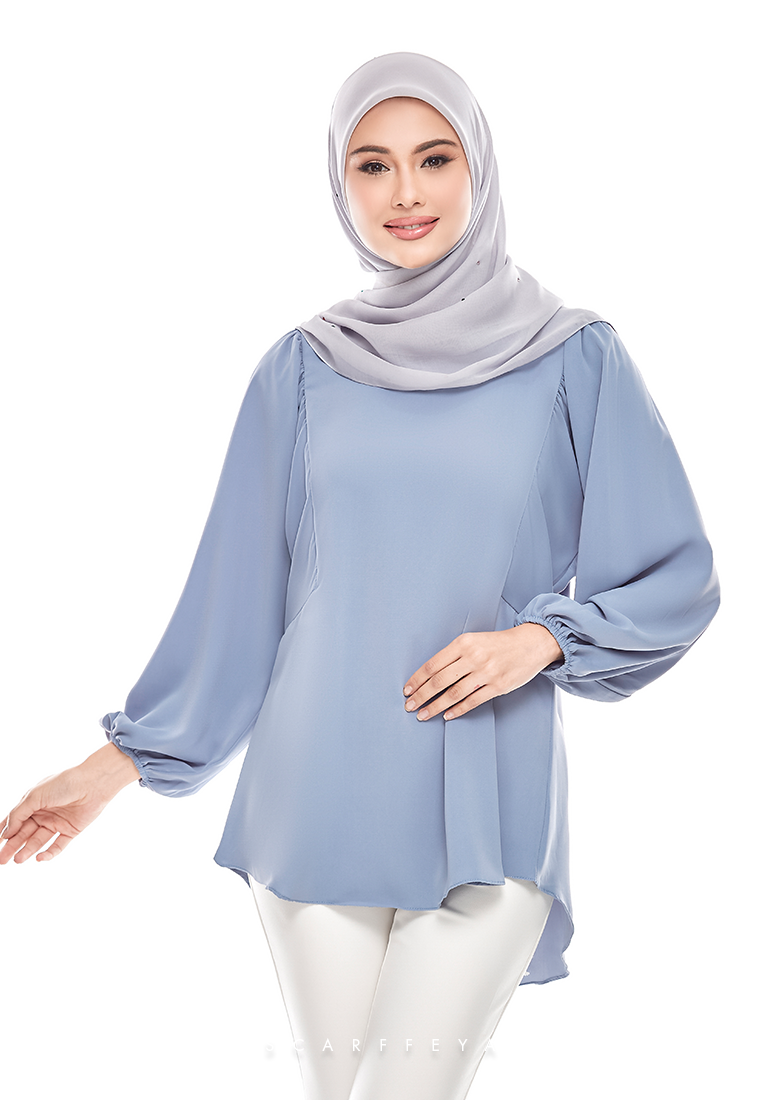 ZENIA EXECUTIVE BLOUSE (STERLING BLUE)