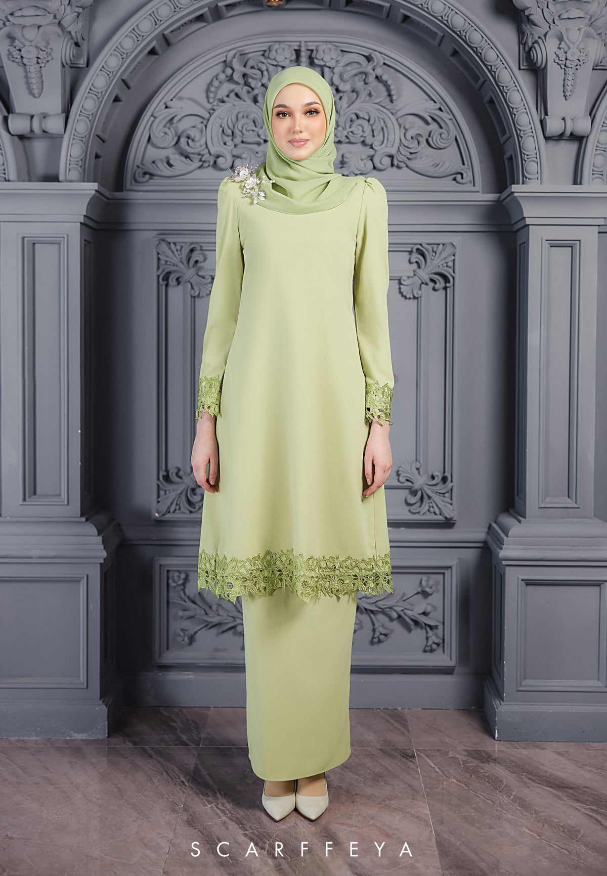 DIANA KAMILA RIAU KURUNG (SAGE GREEN)