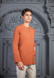 LUTH MIKHAEL KURTA (BRICK TANGERINE)