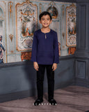 ZAYN MALEEQ KURTA KIDS (NAVY BLUE)