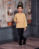 ZAYN MALEEQ KURTA KIDS (GOLD BROWN)